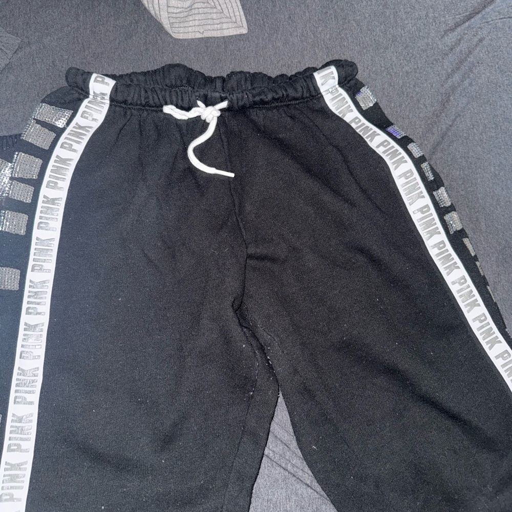 Black Joggers with PINK Victoria's Secret set